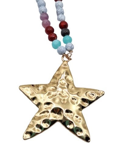 Collar colores con estrella 75 cm Bisutería