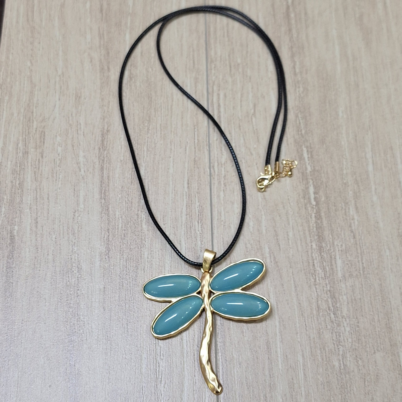 Collar Libelula celeste 83 cm  Bisutería