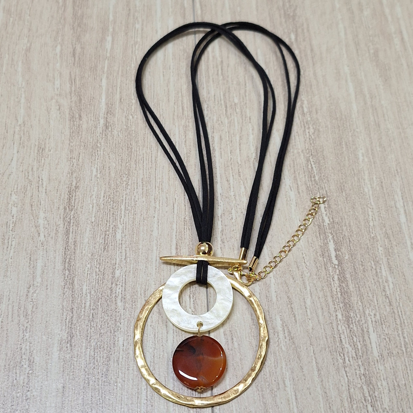 Collar argolla con aplicacion 75 cm  Bisutería