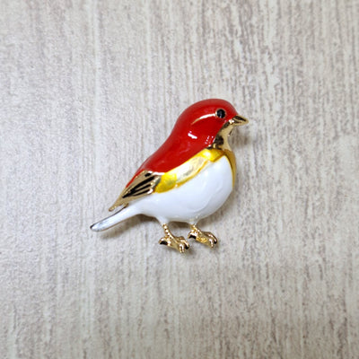 Prendedor pajarito rojo  Bisutería
