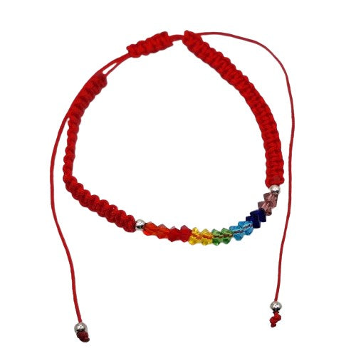 Pulsera hilo  Rojo con colores Bisutería