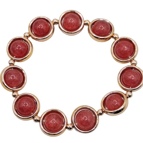 Pulsera bolita roja Bisutería