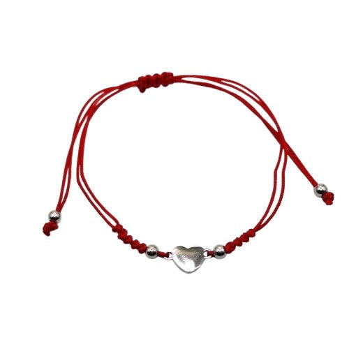 Pulsera hilo rojo corazon Bisutería