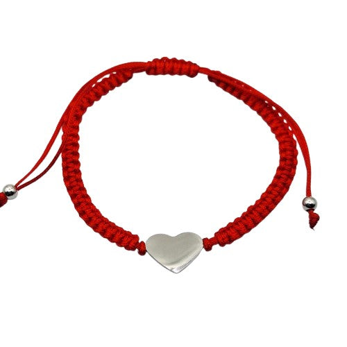 Pulsera hilo rojo, corazón  Bisutería