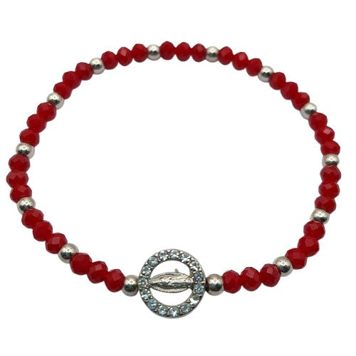 Pulsera elasticada Virgen Guadalupe Bisutería