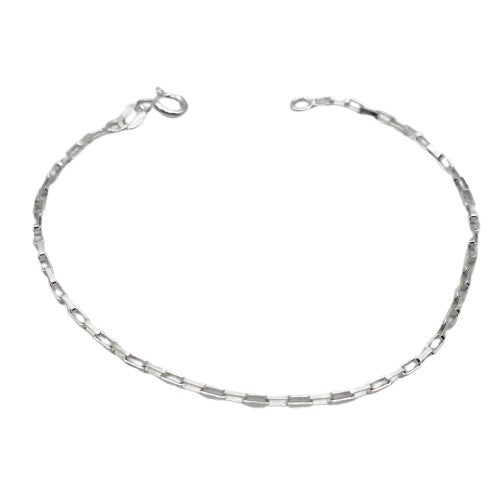 Pulsera  tradicional delgada 19 cm Plata