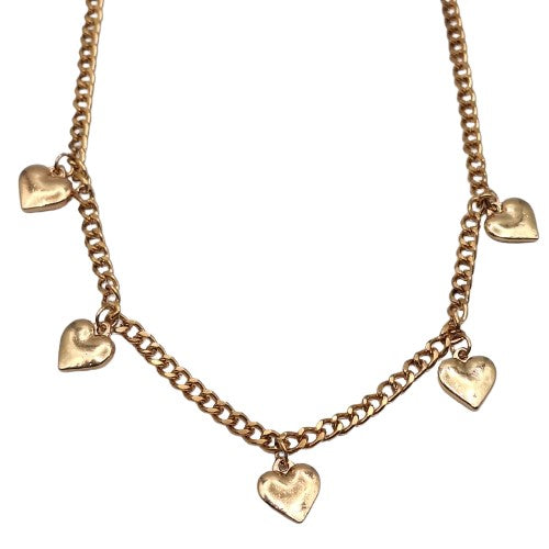 Collar con corazones Bisutería