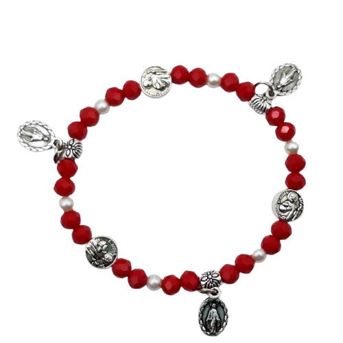 Pulsera virgen de los rayos y San Benito Bisutería