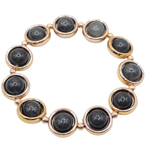 Pulsera bolita negra Bisutería