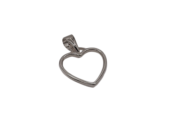 Colgante Corazón 2,5 cm Enchapado en Plata