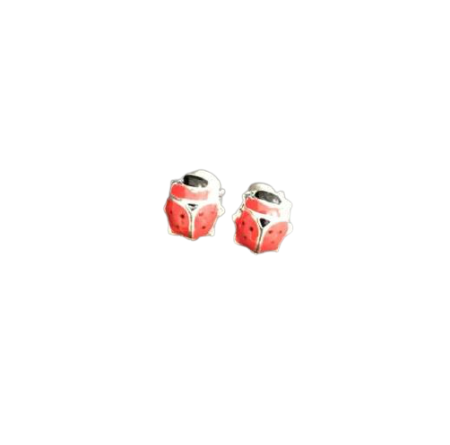 Aro Chinita roja 0,7 mm Enchapado en Plata
