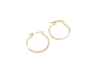 Aro Argolla cuadrada 2 cm Enchapado en Oro