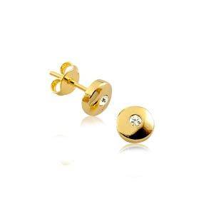 Aro Strass Cristal 7 mm Enchapado en Oro