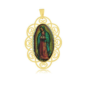 Colgante Virgen Guadalupe 4,5 cm Enchapado en Oro