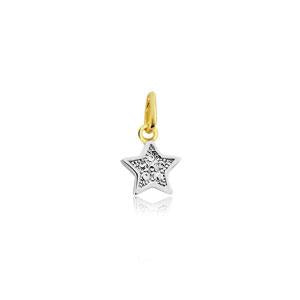 Colgante Estrella con Rodio 0,7 mm Enchapado en Oro