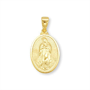 Medalla 3,5 cm Virgen Guadalupe Enchapado en Oro