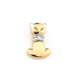 Colgante Gato 1,5 cm Enchapado en Oro