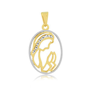 Colgante Virgen 3 cm Enchapado en Oro
