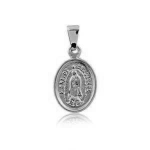 Colgante Virgen Guadalupe 2 cm Enchapado en Plata