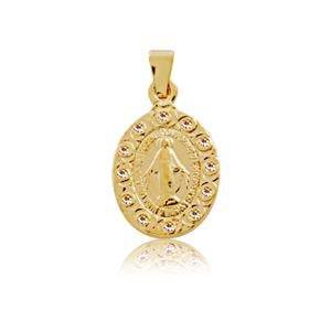 Virgen de los Rayos strass 2,2 cm Enchapado en Oro