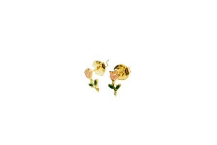 Aro Mini Rosa 0,8 mm Enchapado en Oro amarillo