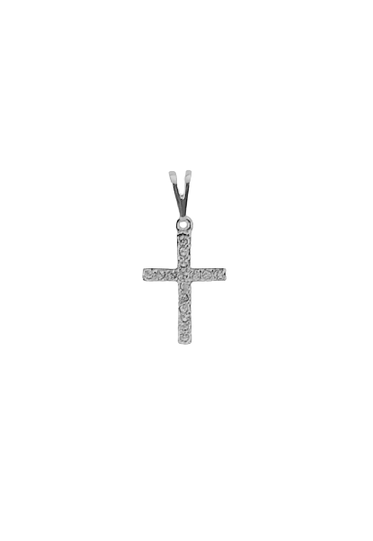 Cruz Brillos 3 x 1,5 cm Enchapado en Plata