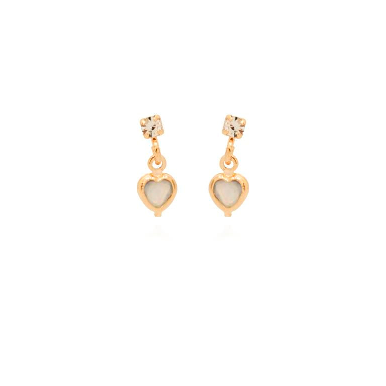 Aro Strass Corazón 1,2 cm Enchapado en Oro