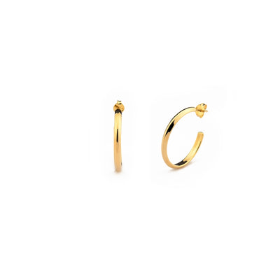 Aro Argolla Tornillo 2,6 cm  Enchapado en Oro