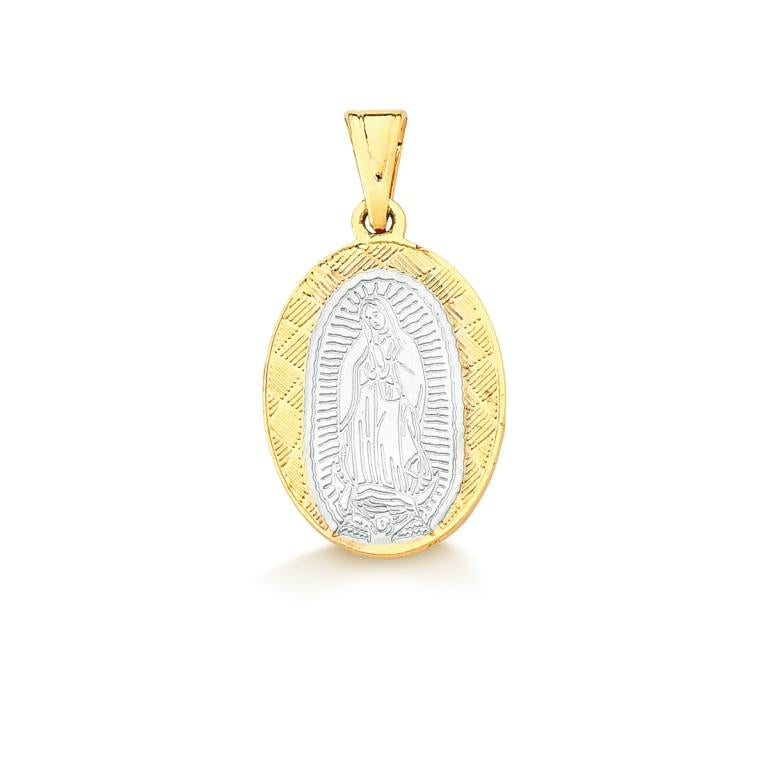 Medalla 2,1 cm Virgen Guadalupe Enchapado en Oro
