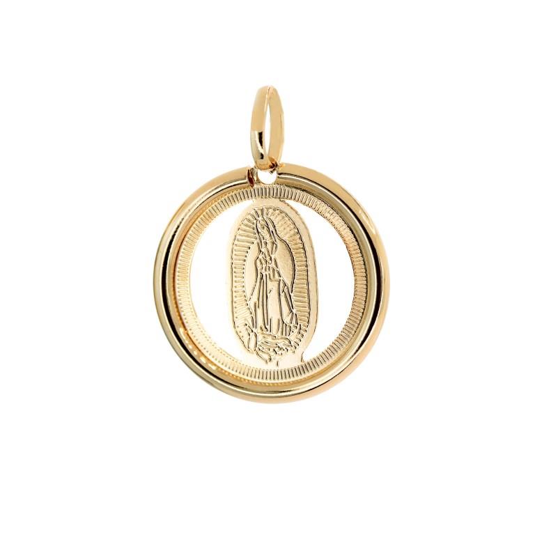 Colgante Virgen Guadalupe sin Fondo 2 cm Enchapado en Oro