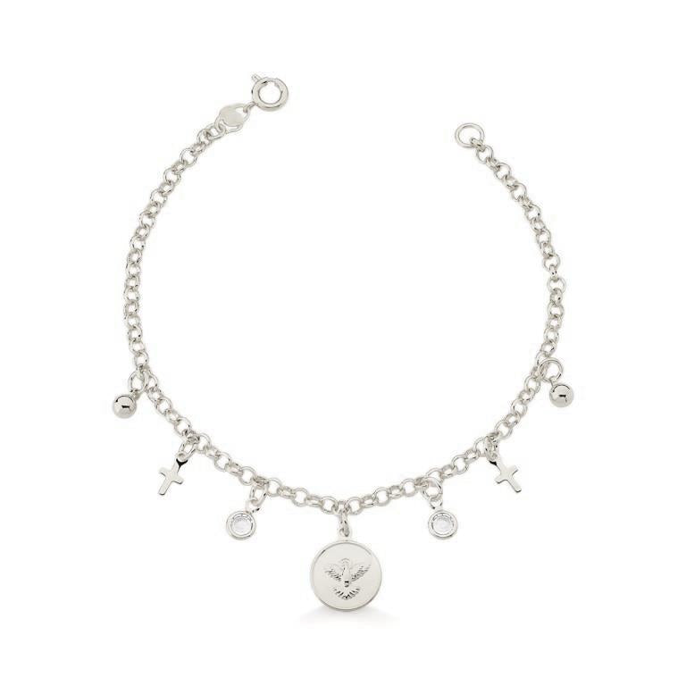 Pulsera Espiritu Santo 19 cm Enchapado en Plata