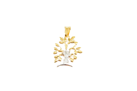 Colgante Árbol Liviano 2 cm Enchapado en Oro